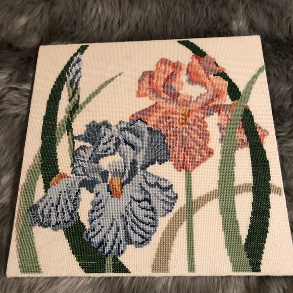 Other - Hand stitched floral ready for framing